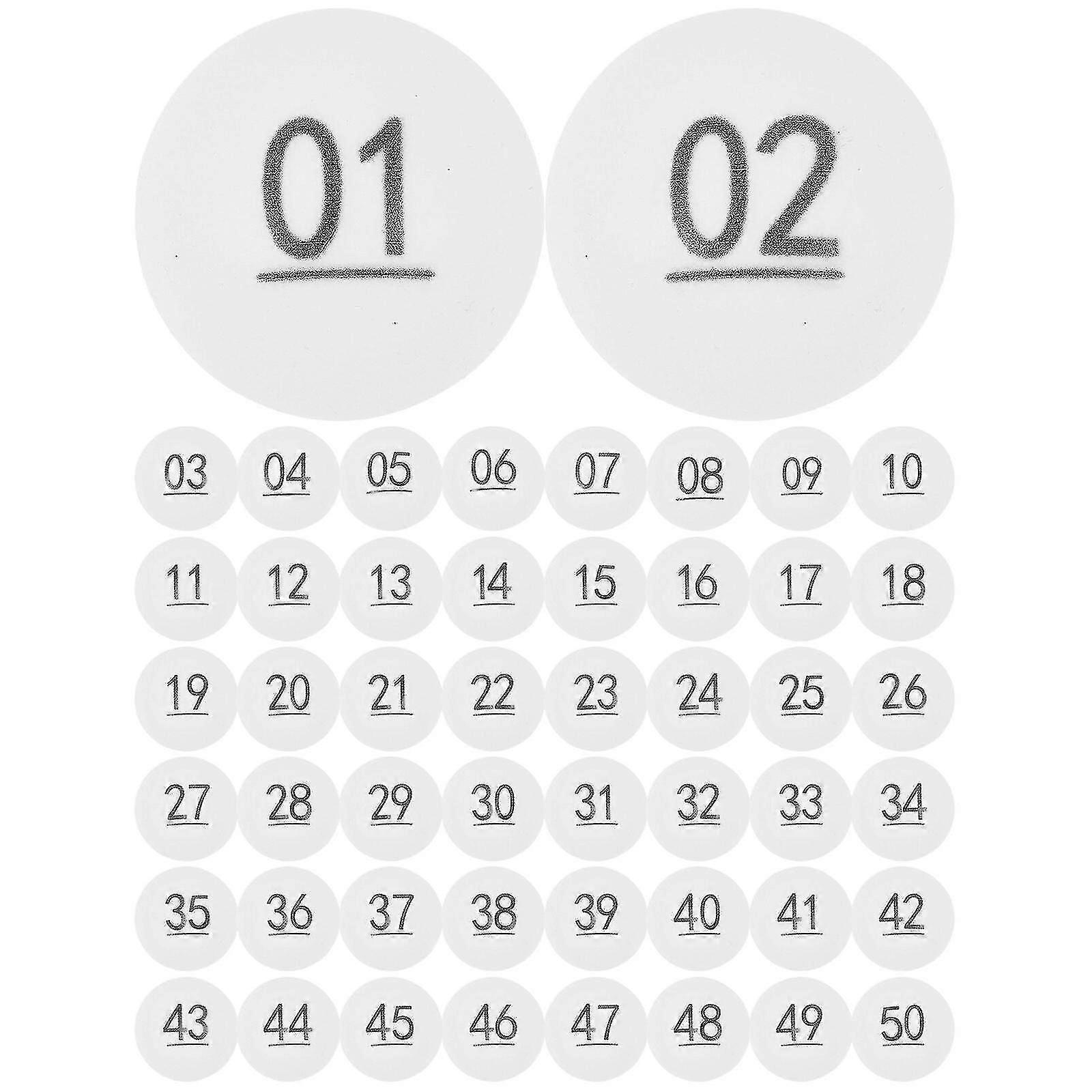 50pcs Number Lottery Balls for Party Games Entertainment