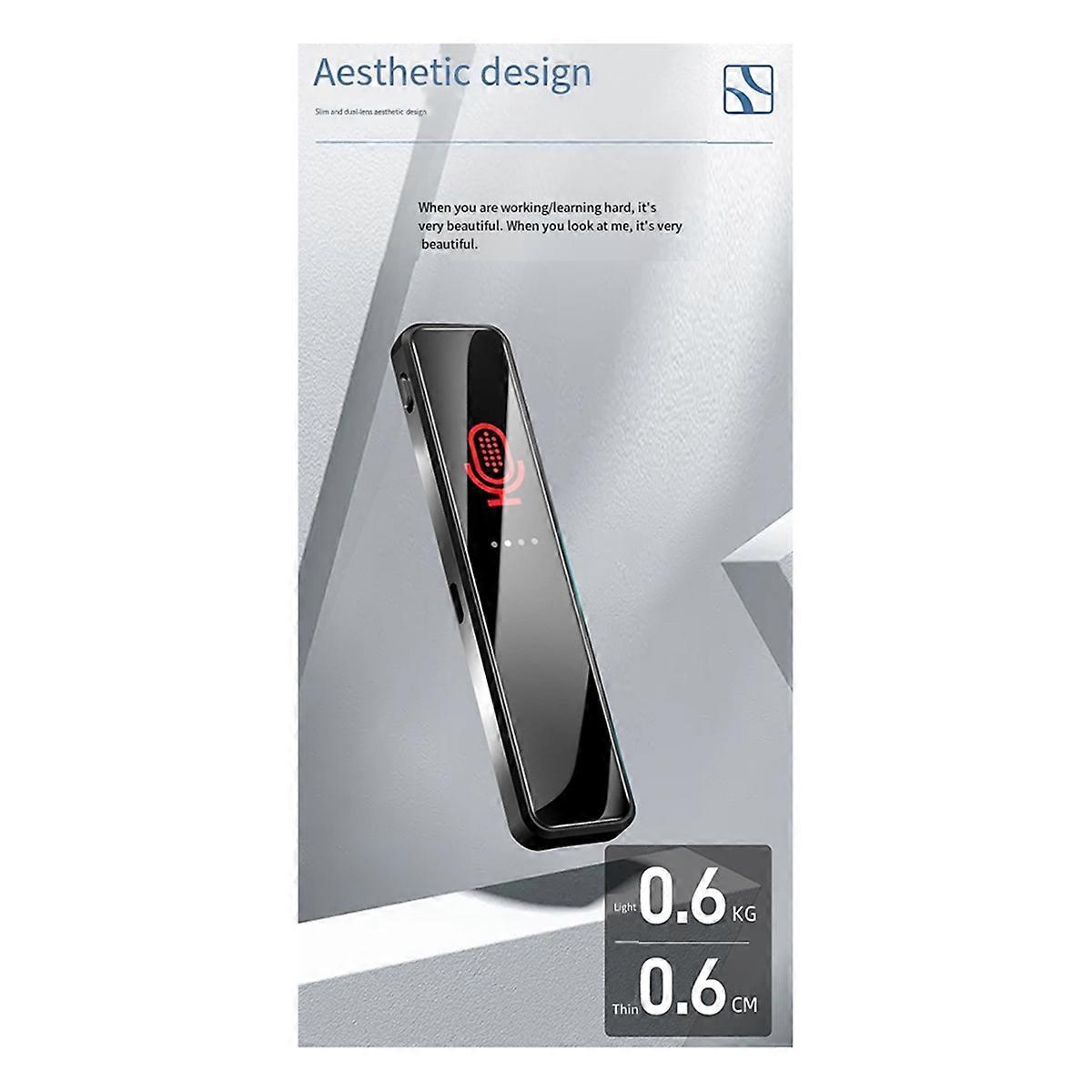 Digital Voice Activated Recorder Long Distance Audio Recording MP3 Player Noise Reduction WAV Record 3072KBPS 64GB