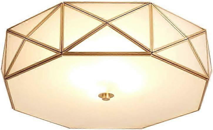 Hanging Lamp LED Flush Mount Ceiling Light All-Aluminum Edging High-Transmission Glass Lampshade Dining Room Foyer