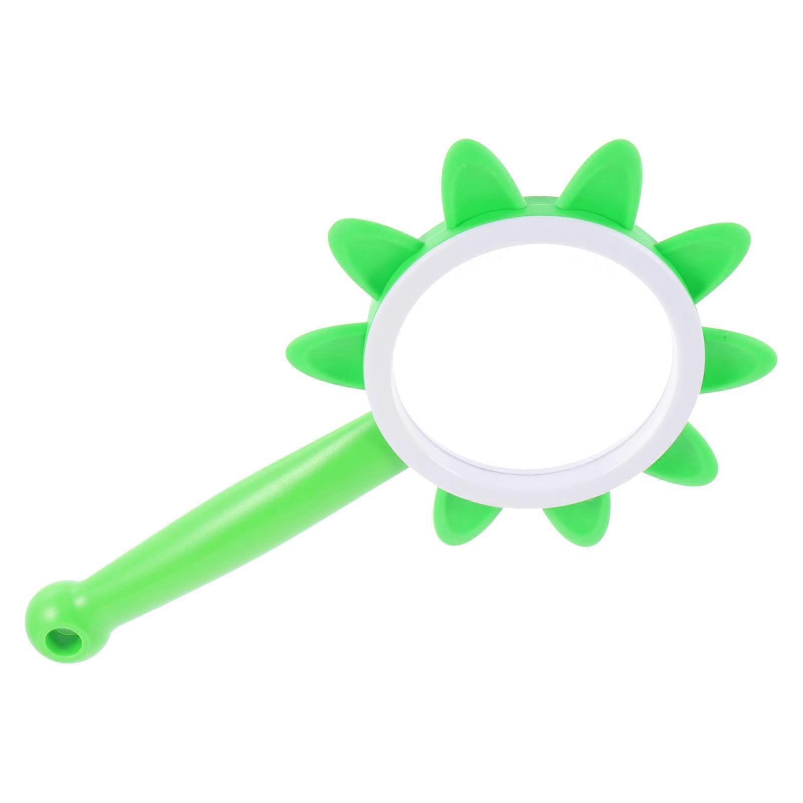 Portable Magnifying Glasses Handheld Magnifiers for Kids and Elderly Insect Observation Green Abs Material Magnification 1Pcs