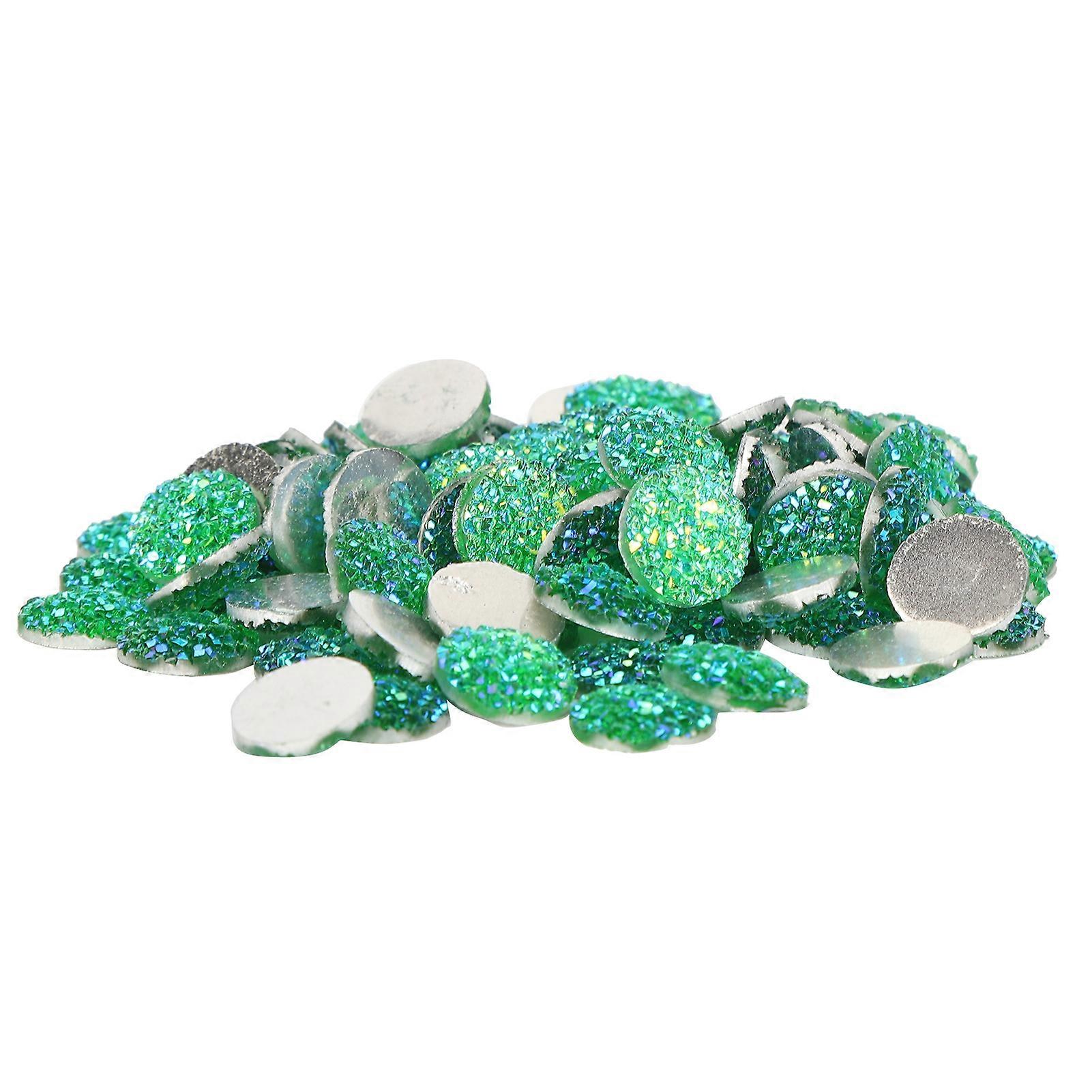 100pcs Round Flat Back Resin Rhinestones 12mm DIY Crafts