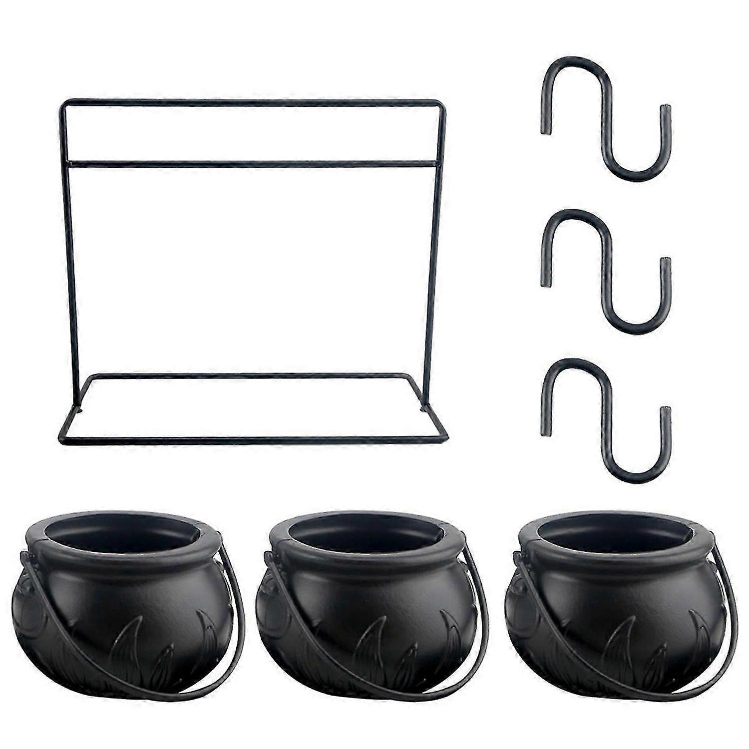 3pcs Halloween Witch Cauldron Candy Bowl Cauldron Serving Bowls