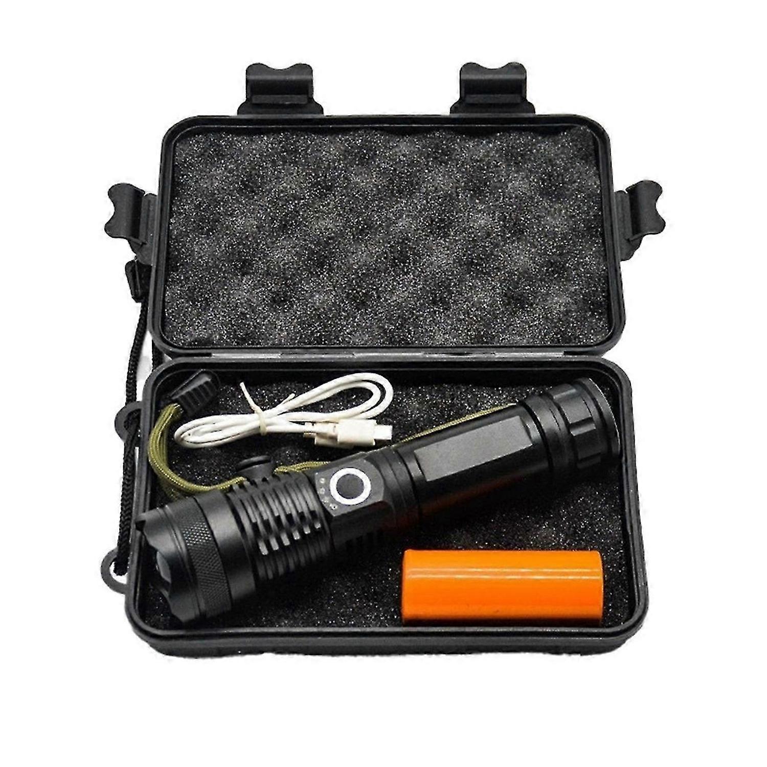 Rechargeable Super Bright LED Flashlight, High Power, Portable Torch for Outdoor, Ultra Bright Light