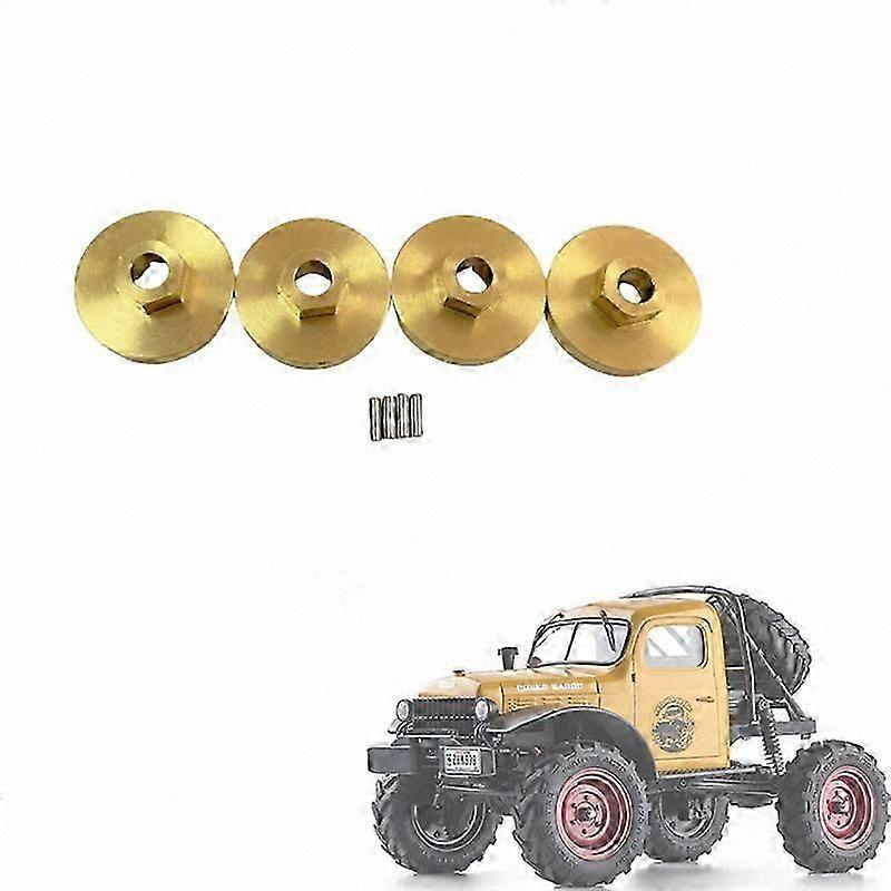 RC Crawler Car Upgrade Parts - Brass Wheel Adapter, Axle Counterweight, Brake Disc for 1/24 Scale Models