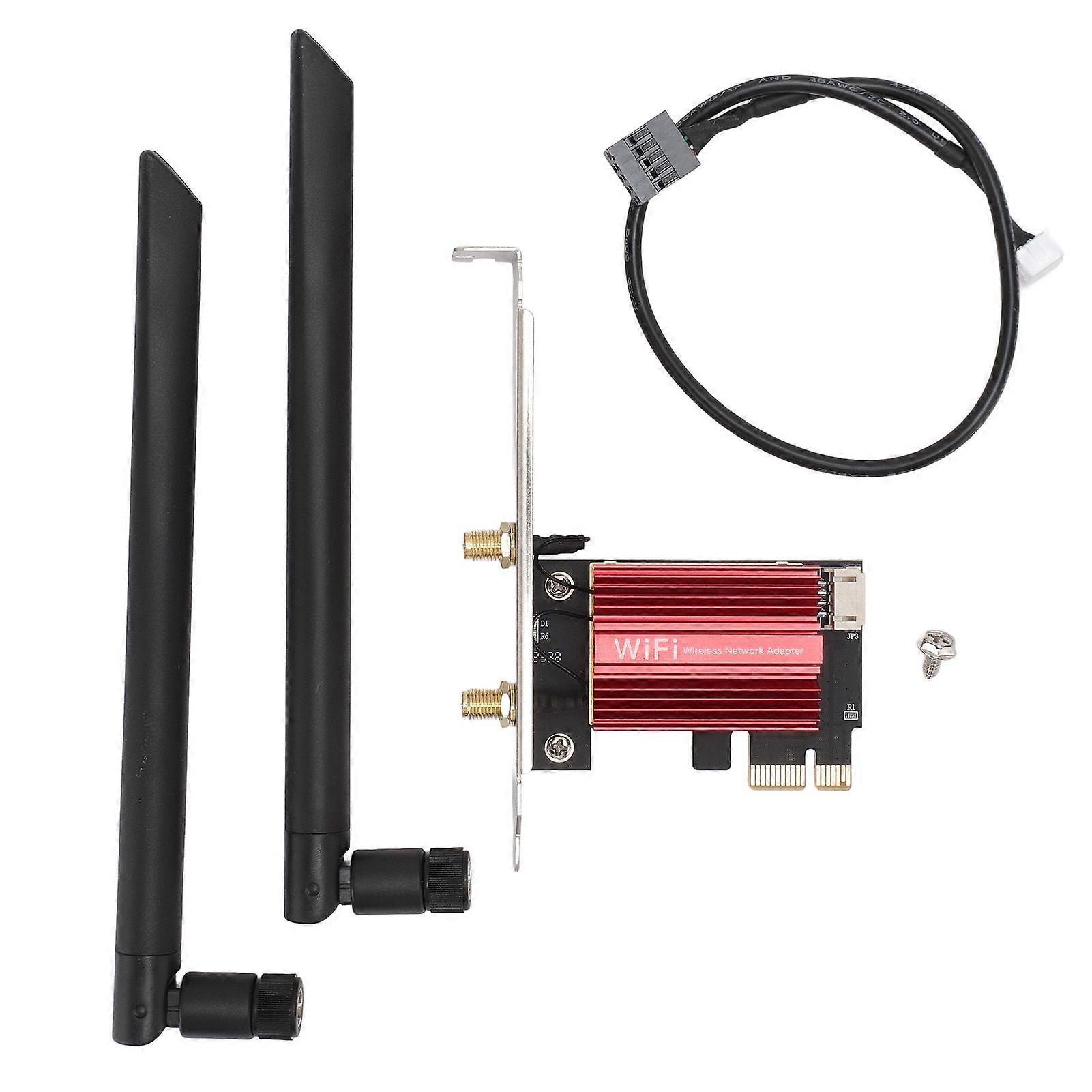 WiFi 7 Card 2.4G 574Mbps 5G 2400Mbps 6G 5800Mbps BT 5.4 MU MIMO PCIEx1 WPA4 BE200NGW Network Card for Win 10 11 PC