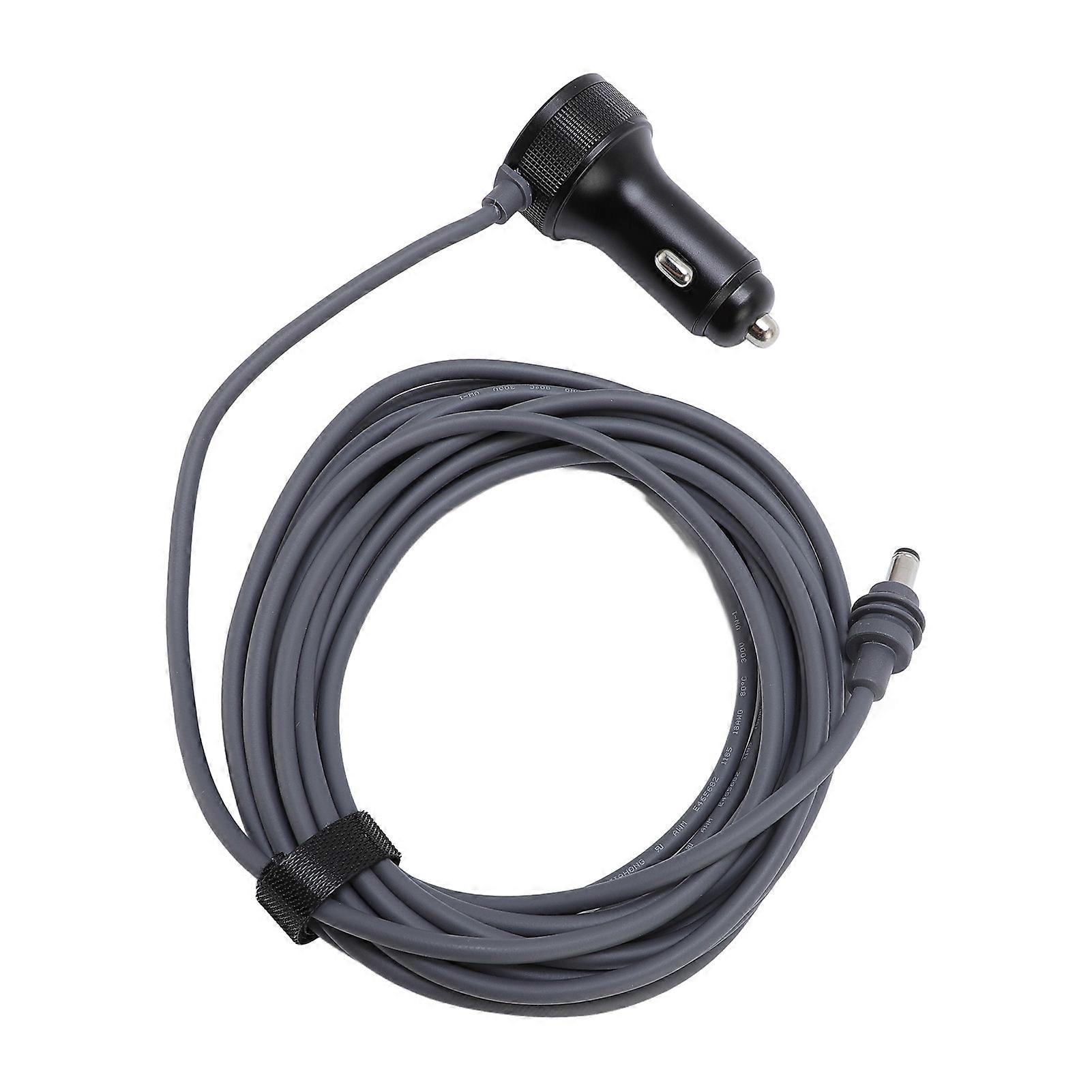 16.4FT 3 in 1 Car Charger DC Power Cable with Digital Display USB C PD 140W USB A 35W