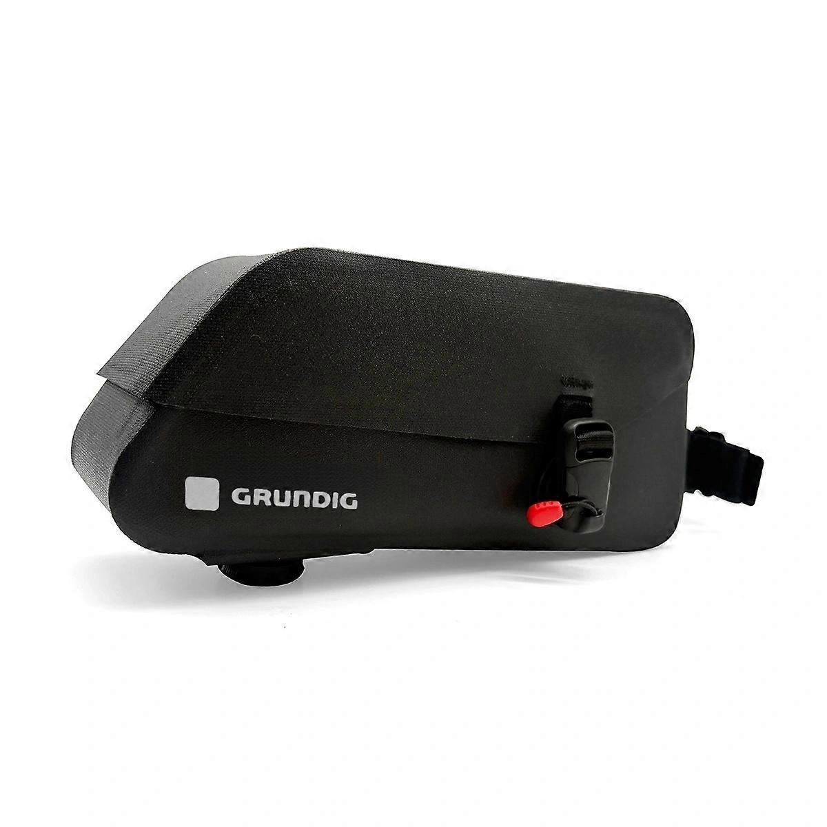 Grundig 1.2L Wasserdichte Oberrohr-Fahrradtasche, magnetischer Einhandzugriff, aerodynamisches Design, stabile sichere Halterung, schwarz