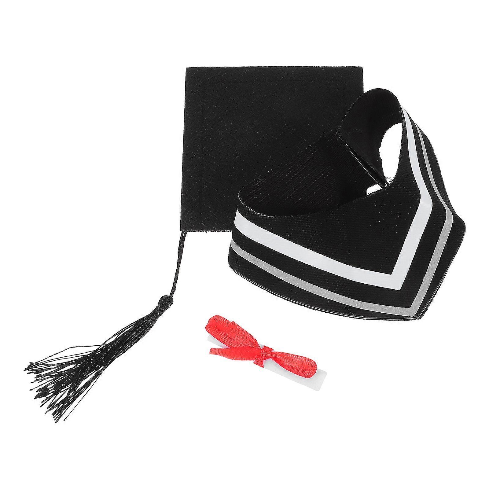 Cap Collar Graduation Outfit For Collectible Plush Toys Designed For Role Playing With Soft Polyester Material 1 Set