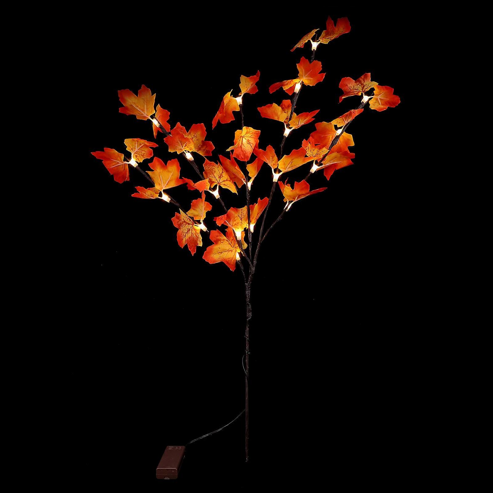 Simulated Maple Branch Lamp for Decorative Use 1Pcs Orange LED Light