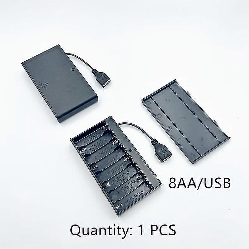 Portable Mini 2 3 4 6 8 x AA Battery Holder Storage Box Case USB Power Supply Battery Box For LED Strip Light