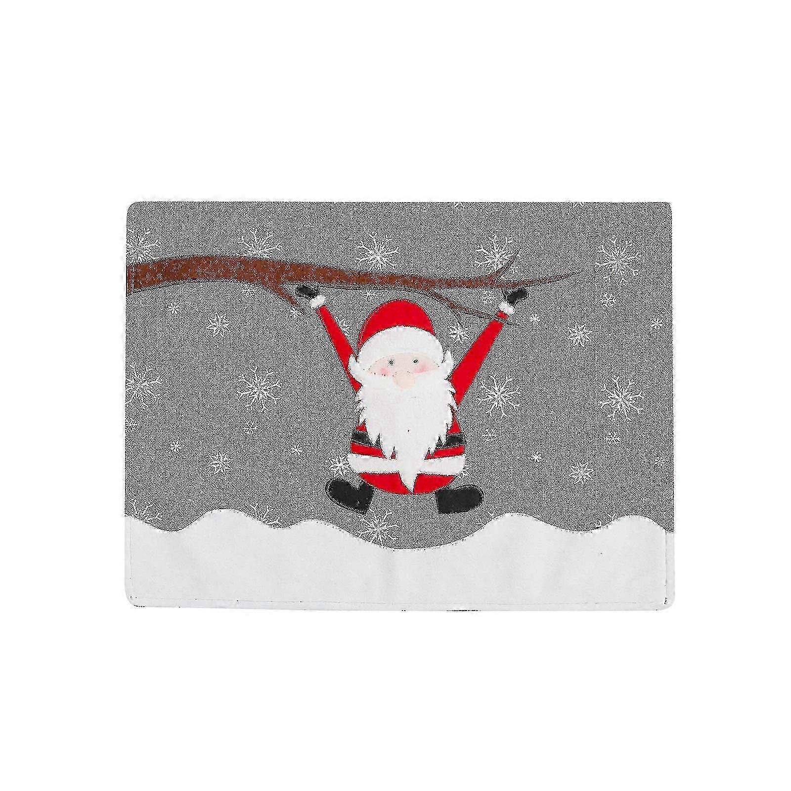 Christmas Decoration Linen Embroidery Table Mat For The Elderly Home Decoration