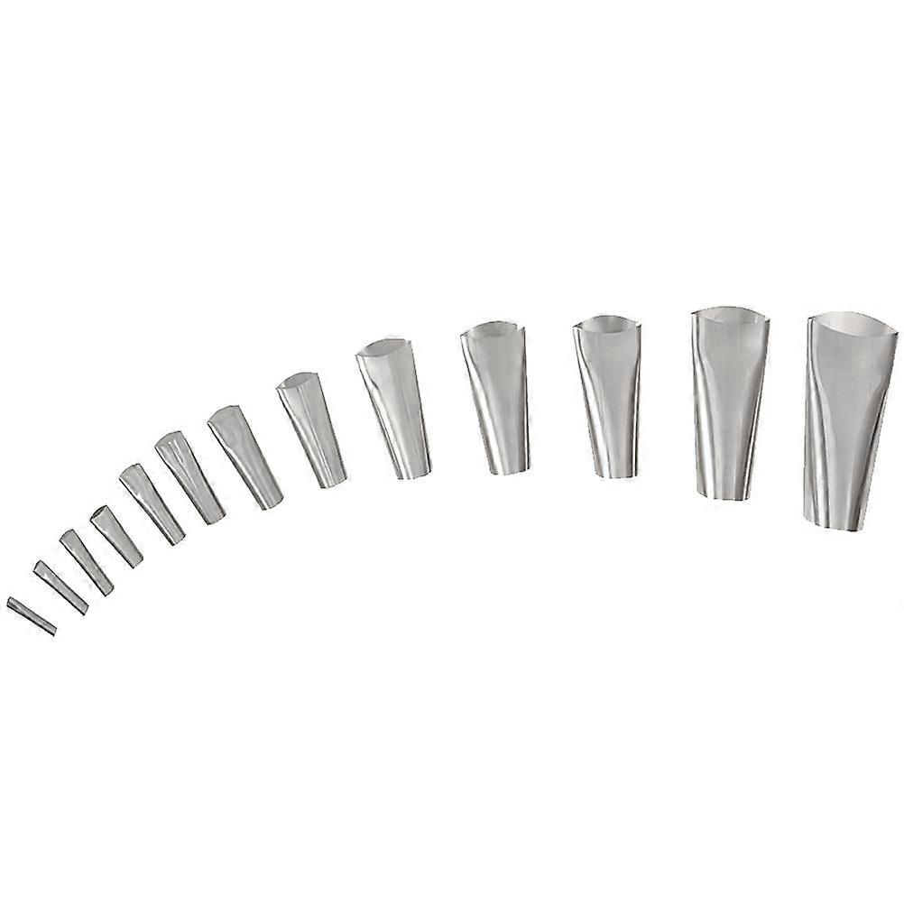 1 Set 13pcs Stainless Steel Caulk Nozzle Caulking Finishing Tool Glue Nozzle Tip Caulk Nozzle Applicator Tool Set (Silver)