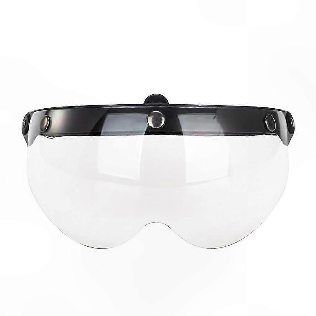 Standard 3 Snap-Button Visors for Open Face Helmets with Flip-Up Functionality