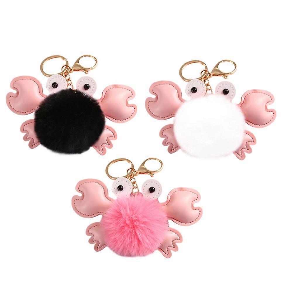 Creative Fake Crabs Key Chains for Decoration 6Pcs Crabs Shape Design