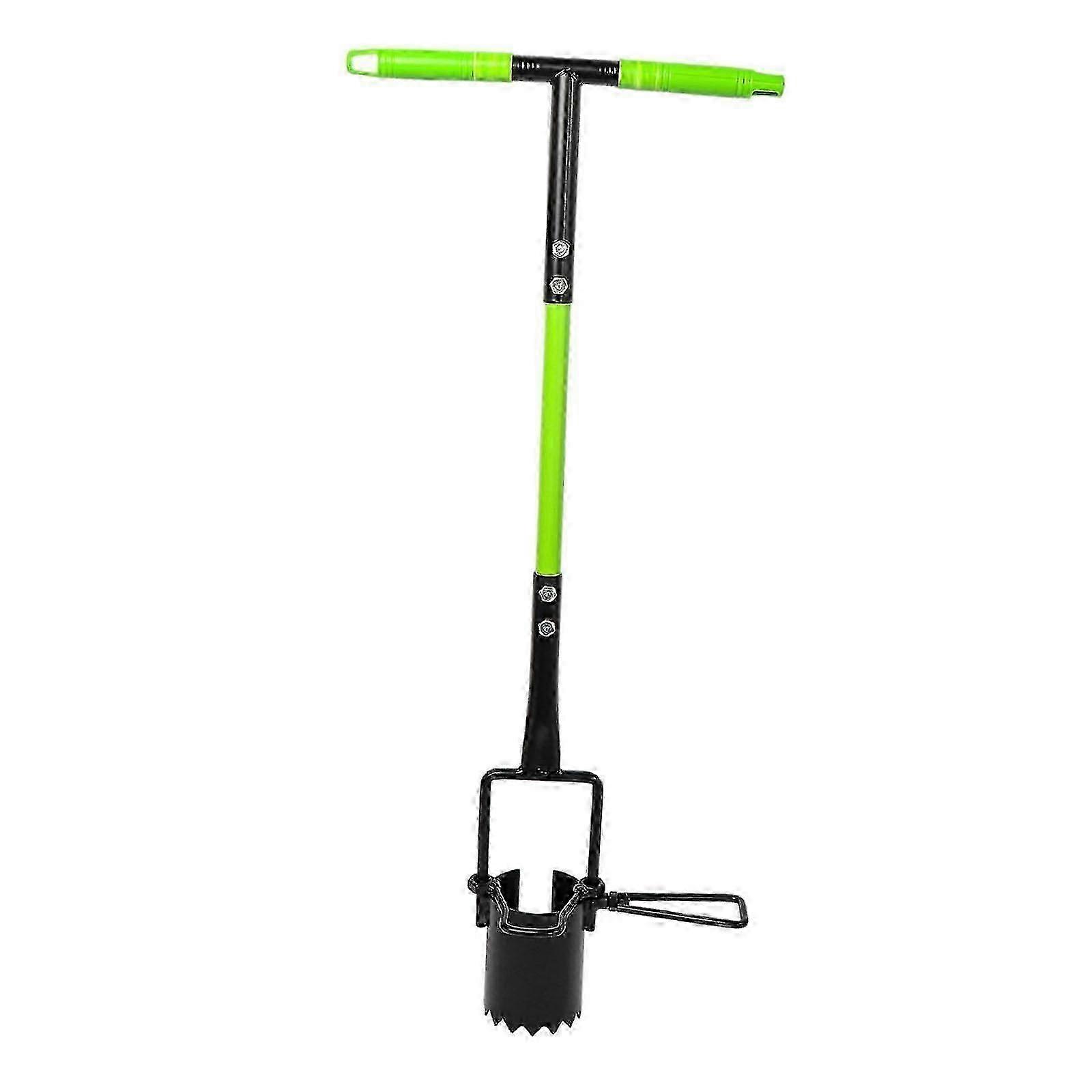 Heavy Duty Long Handled Bulb Planter Tool for Transplanting, Digging, and Planting