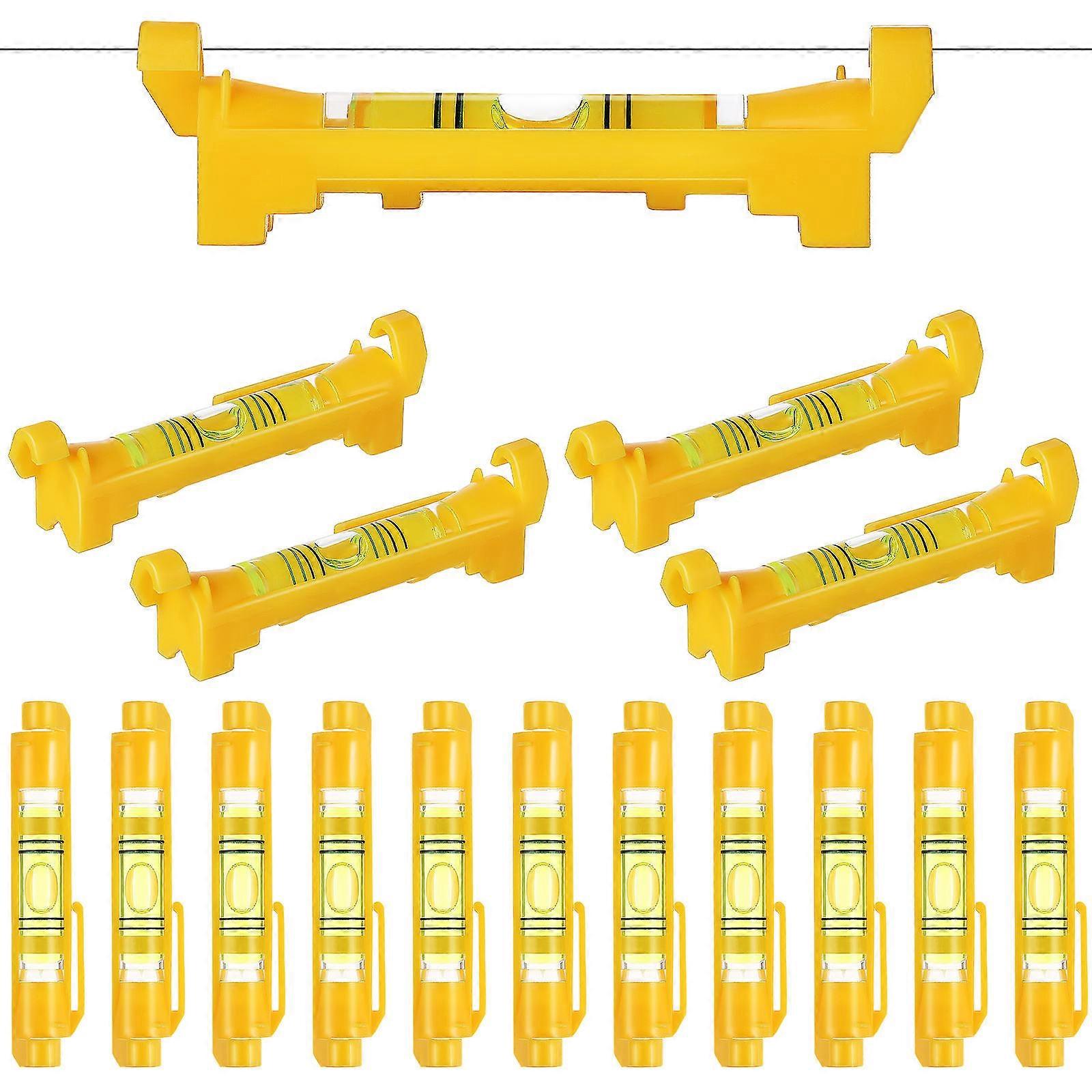 Hanging Bubble Level Tool for Building Trades 16Pcs Yellow String Levels