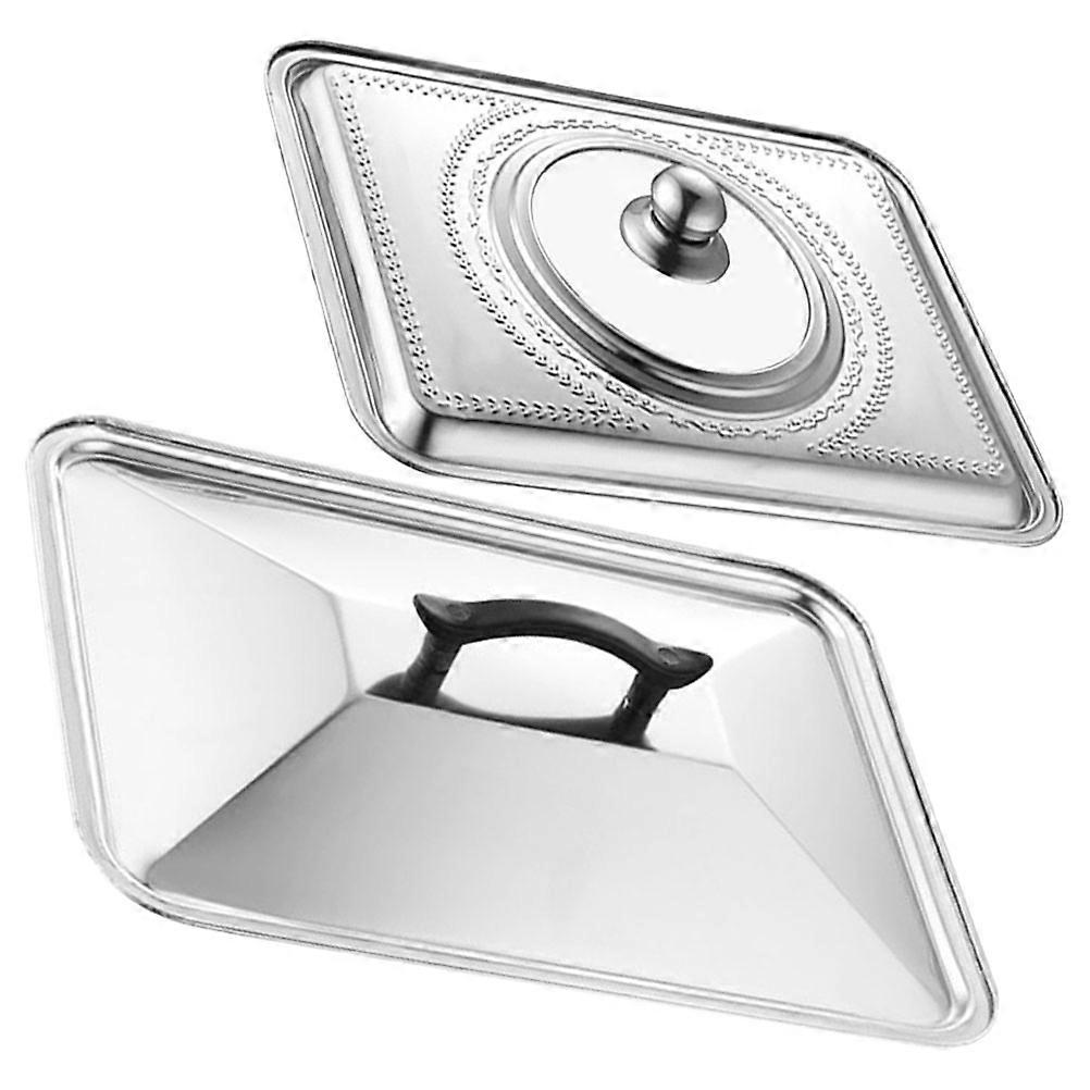 Rectangular Stainless Steel Pot Lid for Cooking Kitchen Use 6Pcs