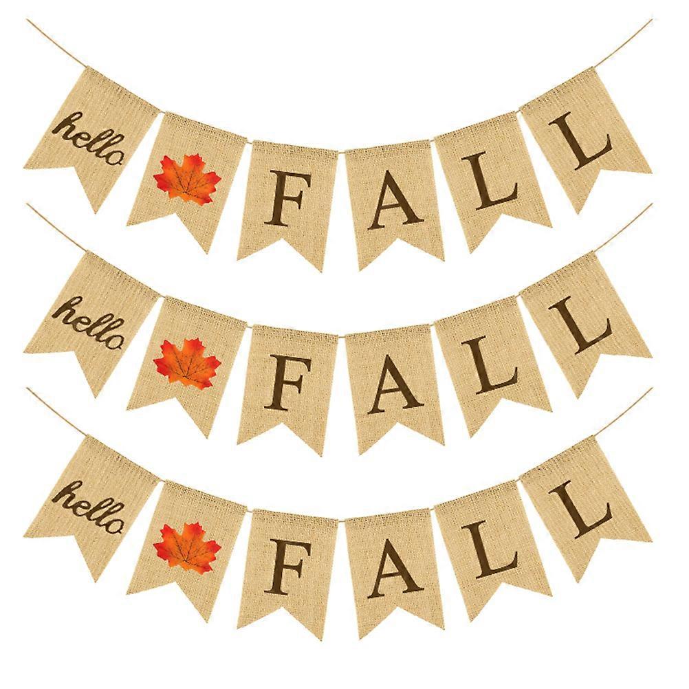 Autumn Party Decorations Coffee Bunting Flag Swallowtail Shape Photoshoot Event 18*13 Cm 1Pack