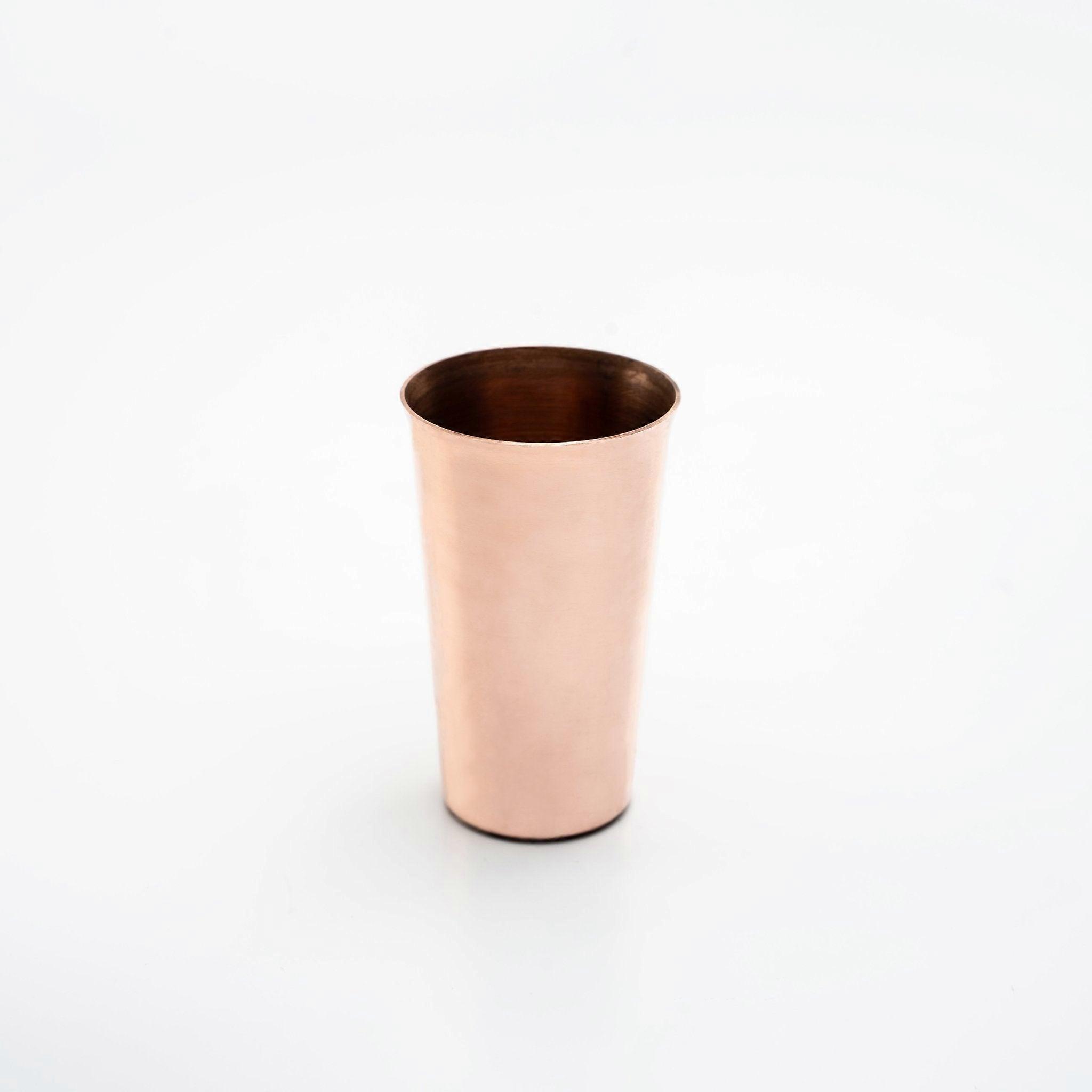 Set Of Six Handcrafted Copper Shot Glasses