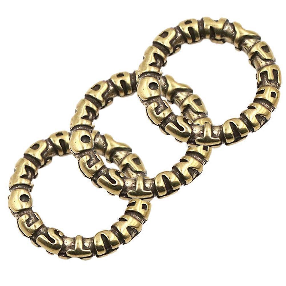 Jewelry Findings Round Key Rings for DIY Use 3Pcs Copper Metal