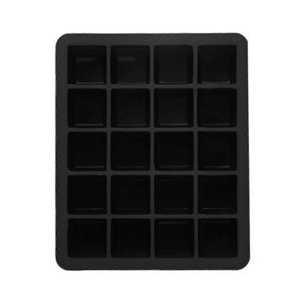 Silicone Ice Cube Trays Square Cube Mold for Ice Making 2Pcs Black