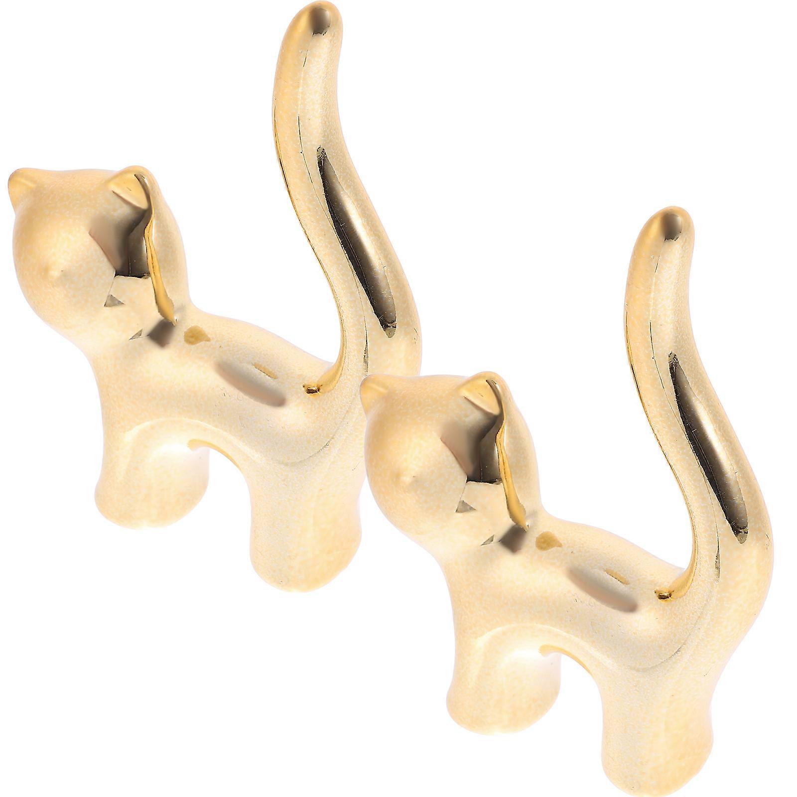 2Sets Holder Jewelry Holders for Storage Use Golden