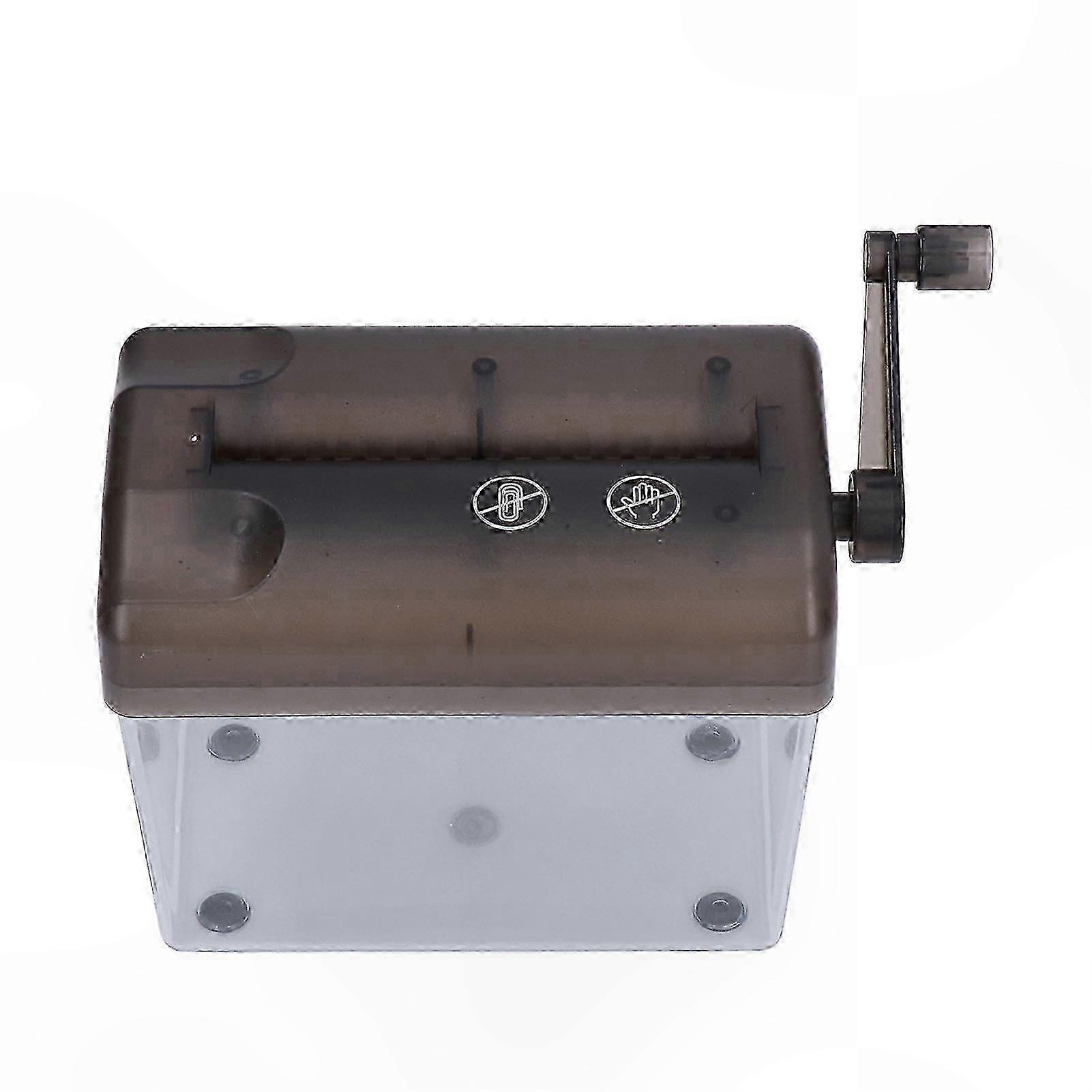 Compact Hand-Crank Paper Shredder for Office, Home, and Desktop Use with Easy Manual Operation and Space-Saving Design