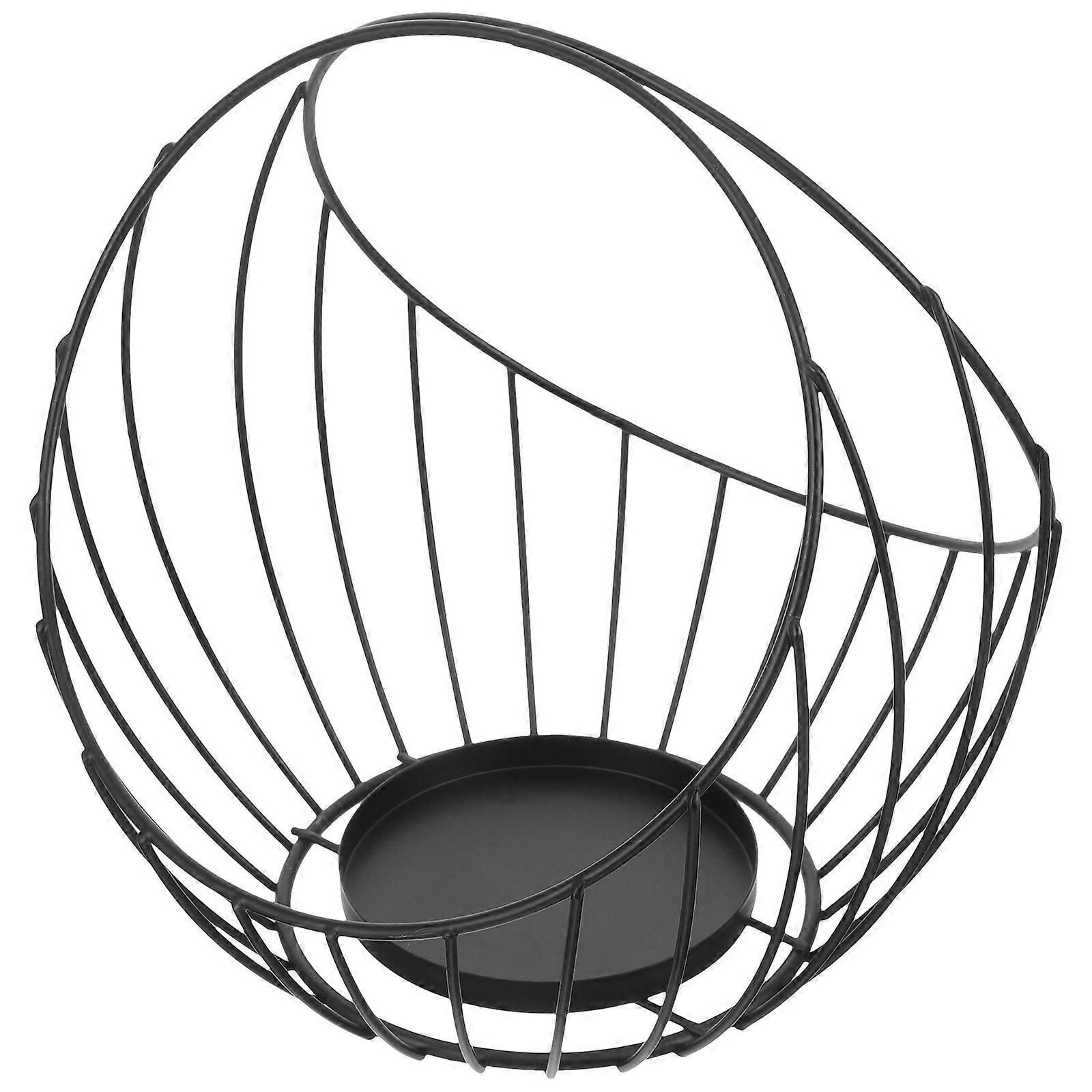 Black Metal Magazine Holder for Document Storage with Handle