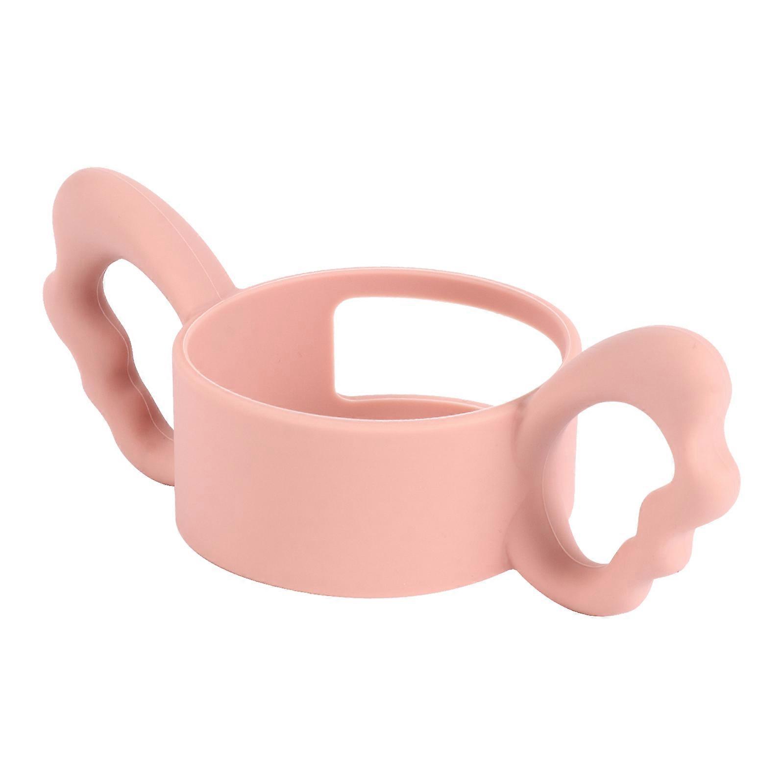 Nursing Bottle Handle Silicone Feeder Handle for 3Pcs Pink