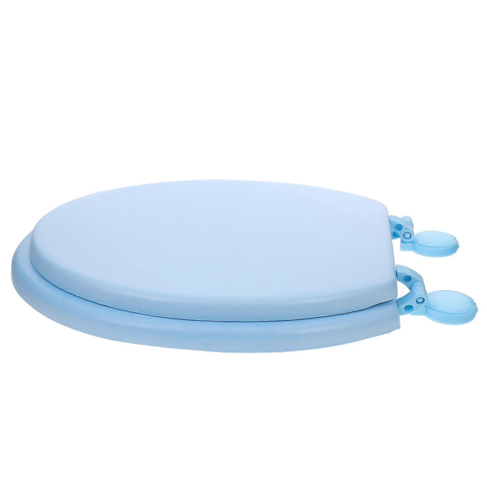 Thickened Toilet Seat with Slow-Closing Feature 3Pcs Foam Cushion Support For General Users Bathroom