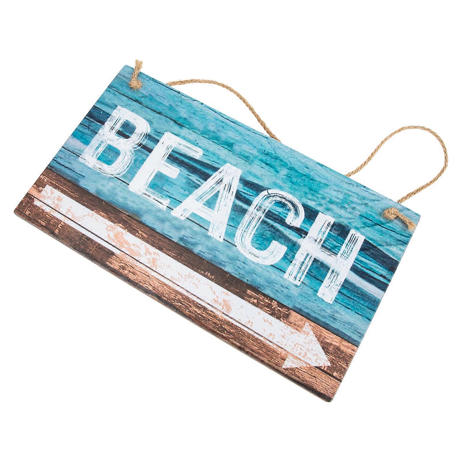 Beach House Decor Wooden Sign for Beach Hanging 2Pcs with Colors