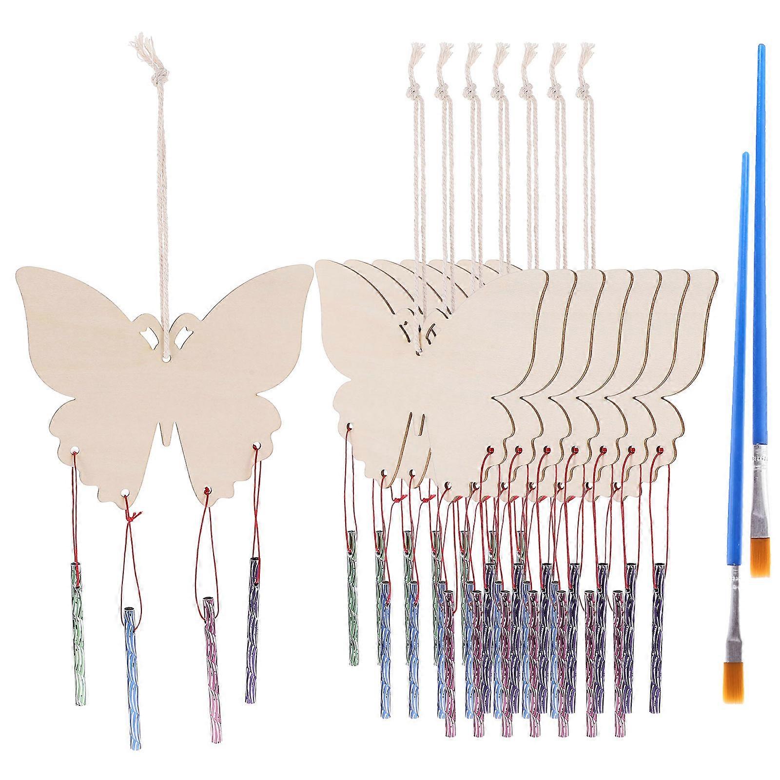 Handmade DIY Butterfly Wind Chime Ornaments For Indoor And Outdoor Decorations In Various Occasions 3 Sets
