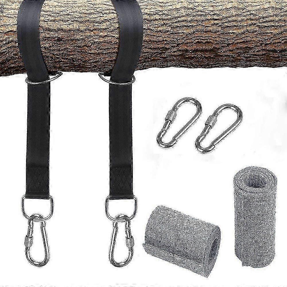 Tree Swing Straps Hanging Kit With Two Zinc Alloy Carabiners
