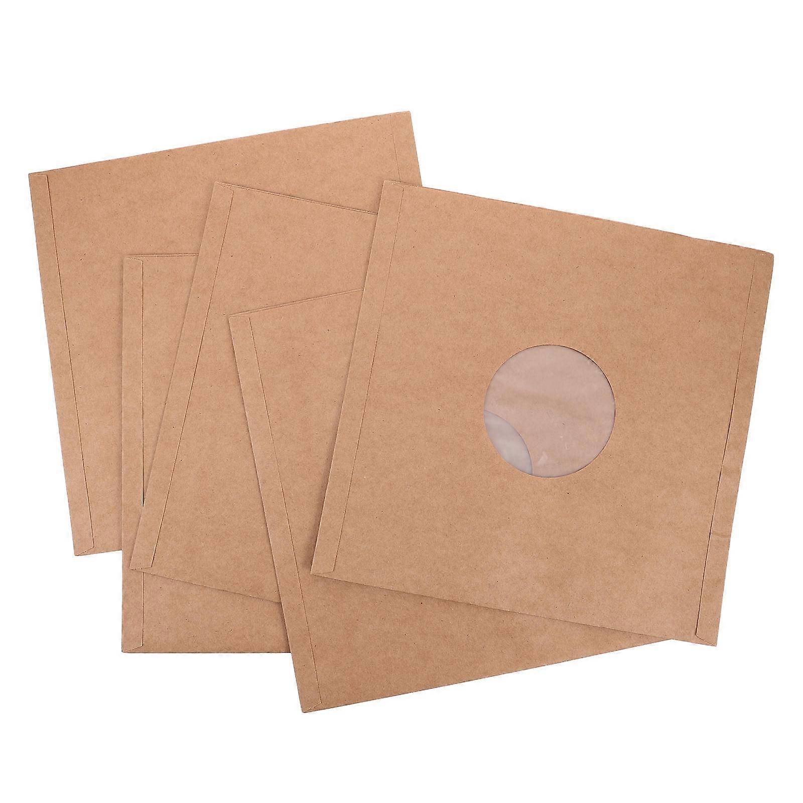 Vinyl Outer Sleeves 5Pcs 12 Inch Kraft Paper Storage Solution For Music Collection Providing Versatile Use And Effective Record Protection