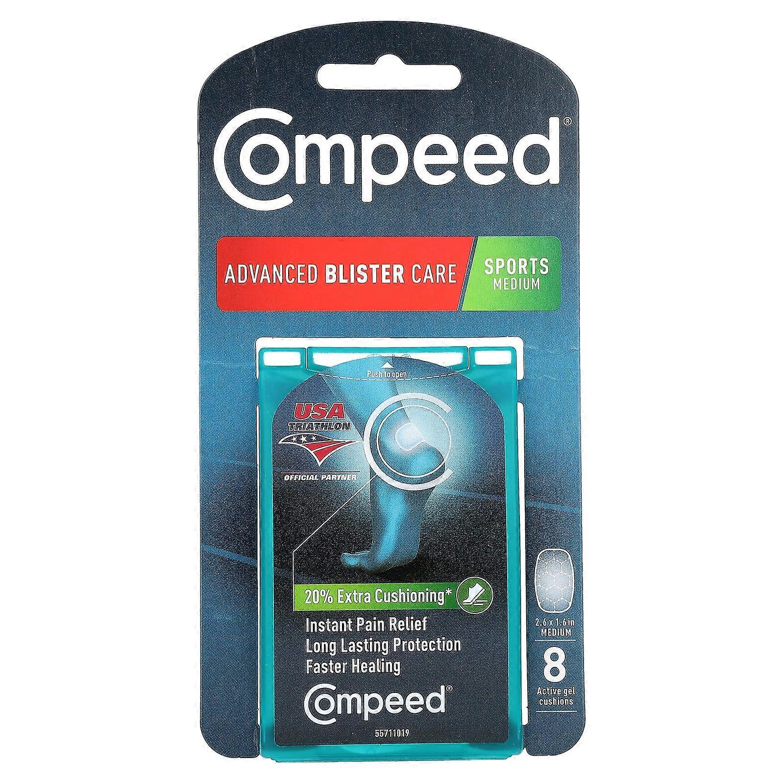 Advanced Blister Care, Sports Medium , 8 Active Gel Cushions