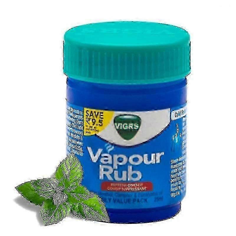 sopii Vapour Rub -valkoiseen viilentävään balsamivoiteeseen hyttysten päänsäryn ja huimauksen hoitoon eteerisellä öljyllä - jc