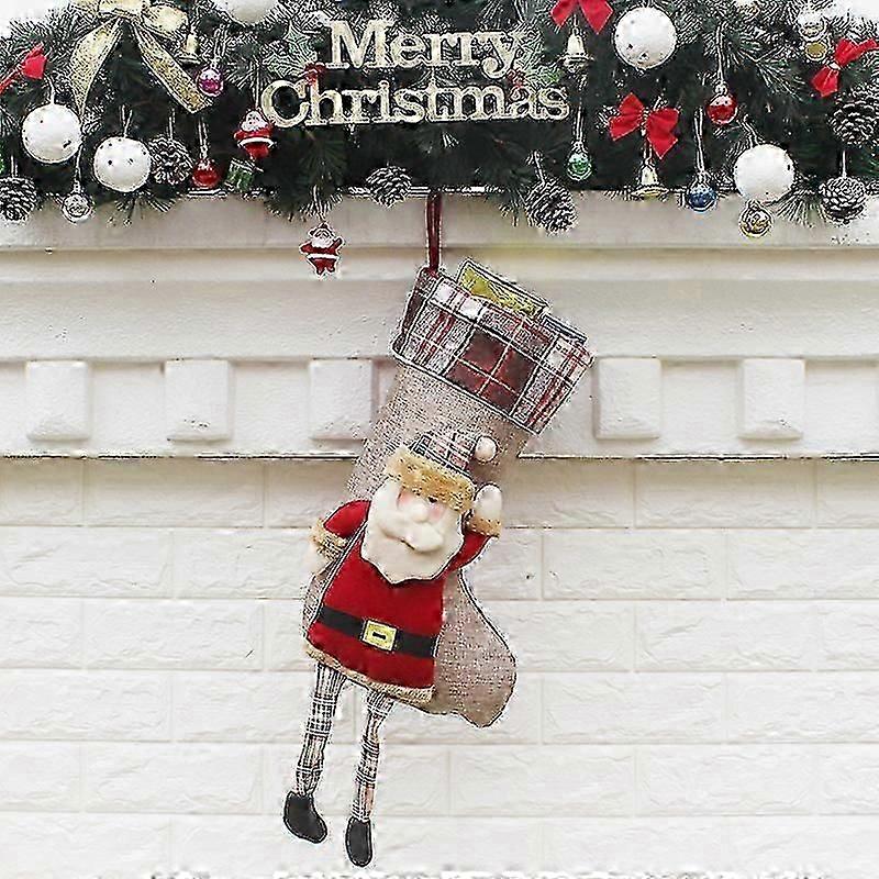 Santa Claus Christmas sock gift bag Christmas decorations Christmas ornaments New Christmas supplies Christmas gifts