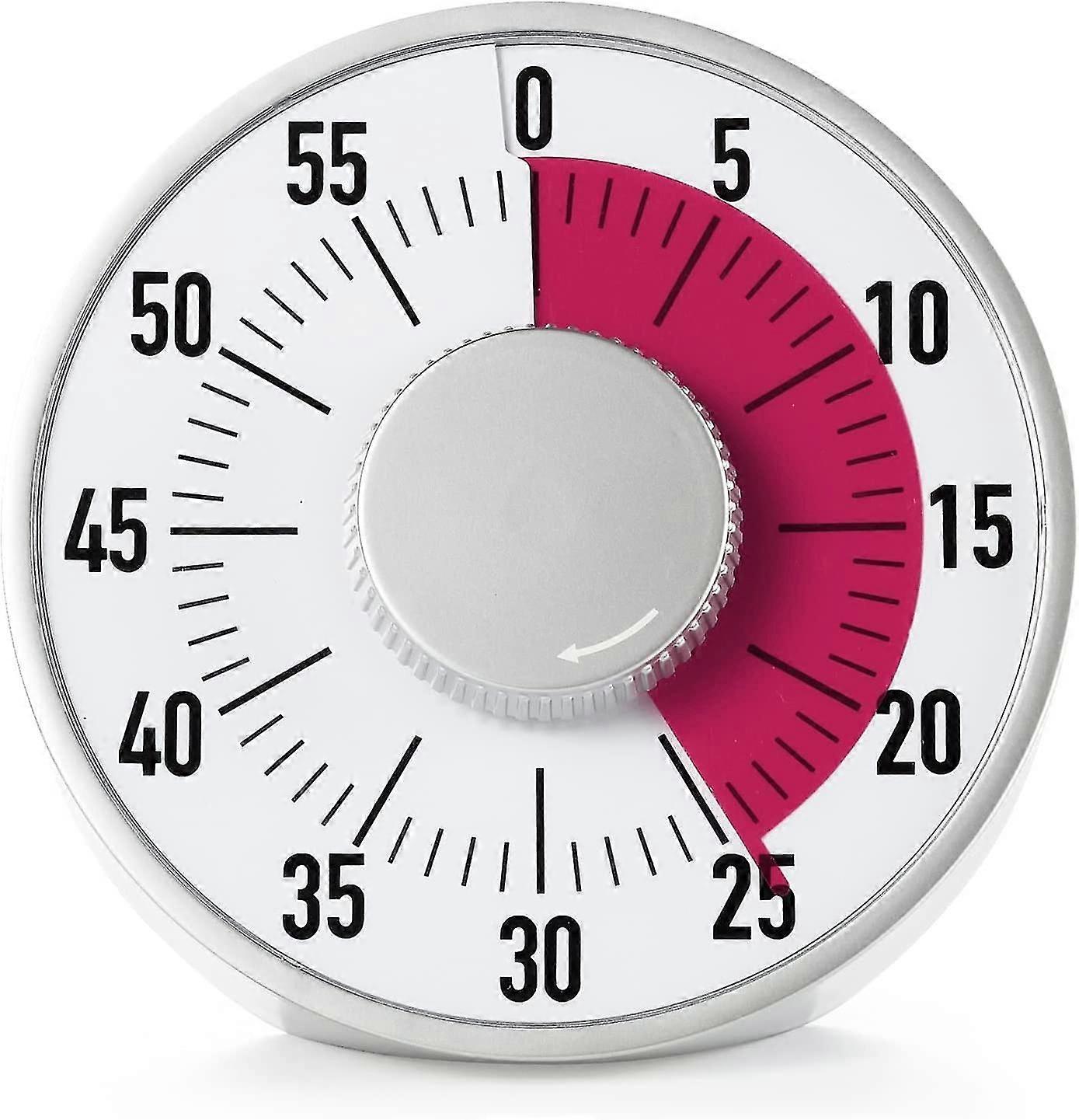 Round Mechanical Countdown Timer, Classroom Visual Timer, Kitchen Timer