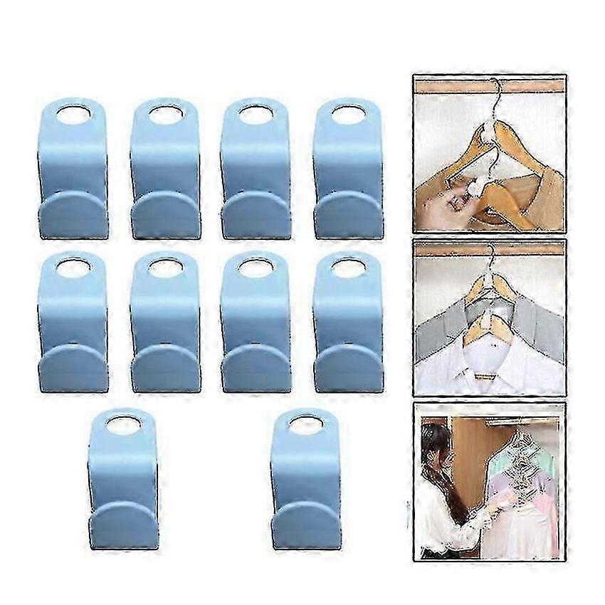 10pcs Clothes Hanger Connector Hooks for Closet Space Saving