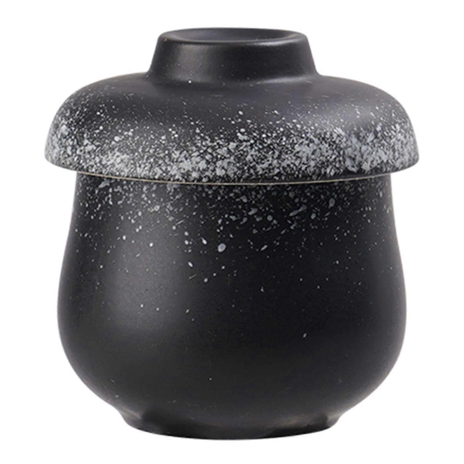 Small Ceramic Pudding Cup With Lid Quick Easy Breakfas for Kitchen Use