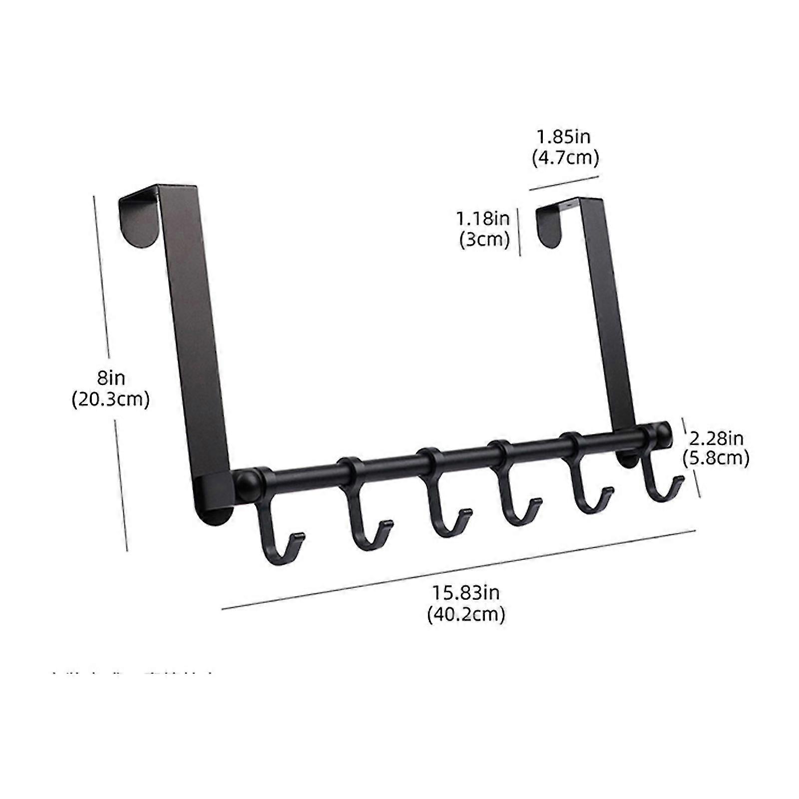 Over The Door Hooks, Over Door Towel Racks With 6 Adjustable Hooks For Hanging Heavy Coats/towel