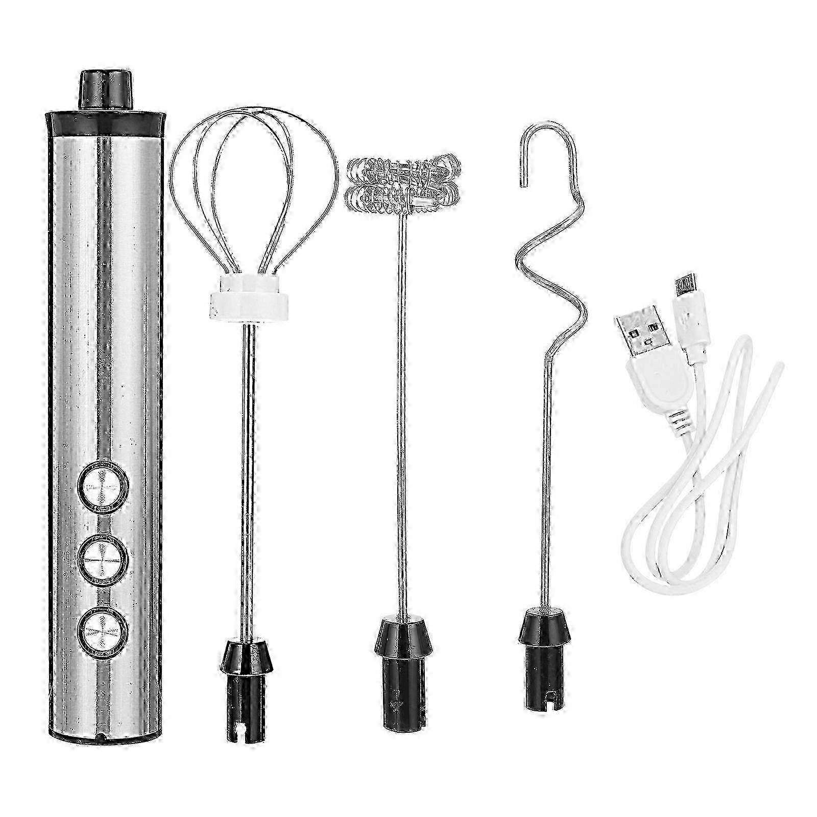 Egg Maker Mini Blender Mélangeur à Café Automatique Fouet à Oeufs - Argent