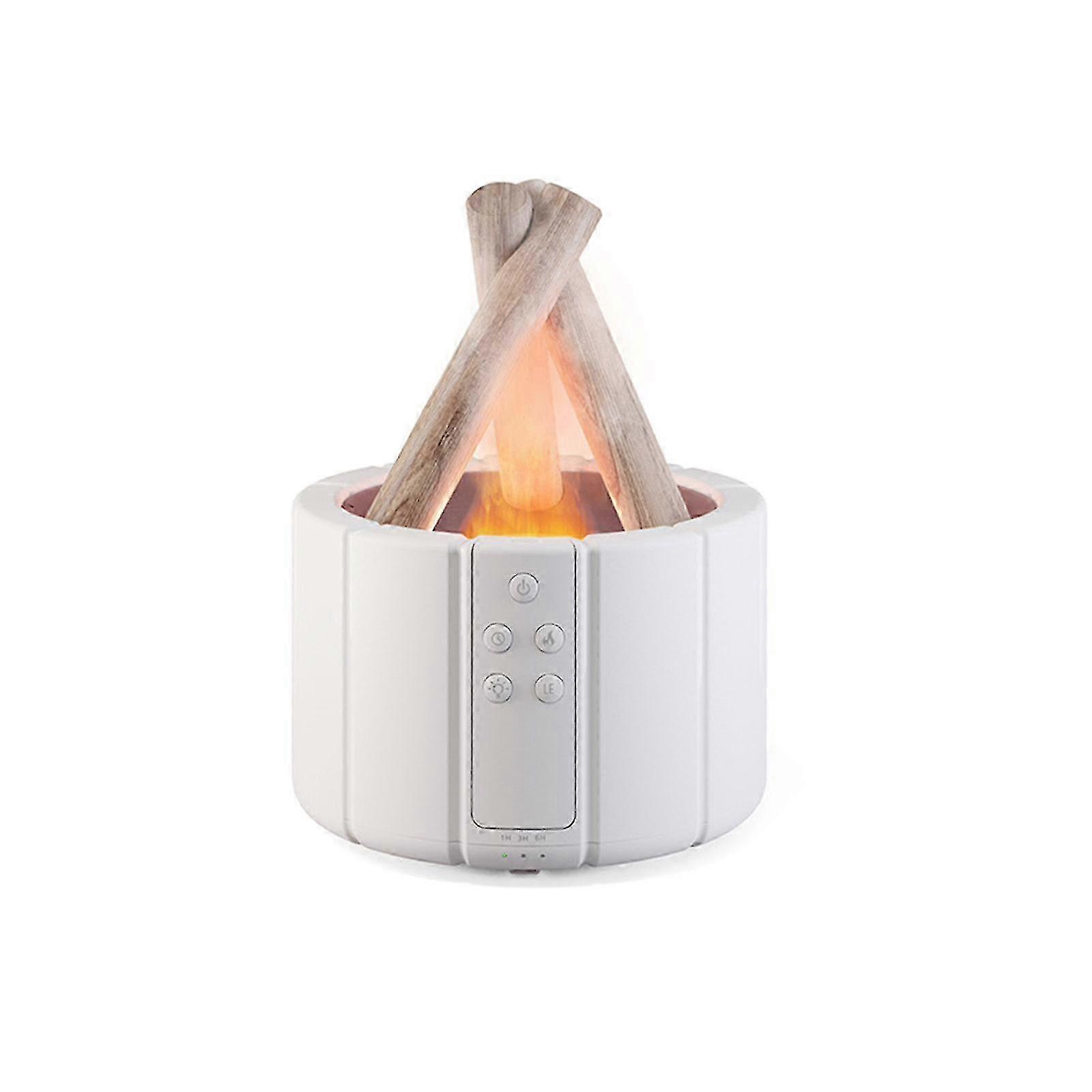 Flame Diffuser Humidifier with 7 Flame Colors, 250ml Aromatherapy Essential Oil Diffuser with Campfire Shape Design