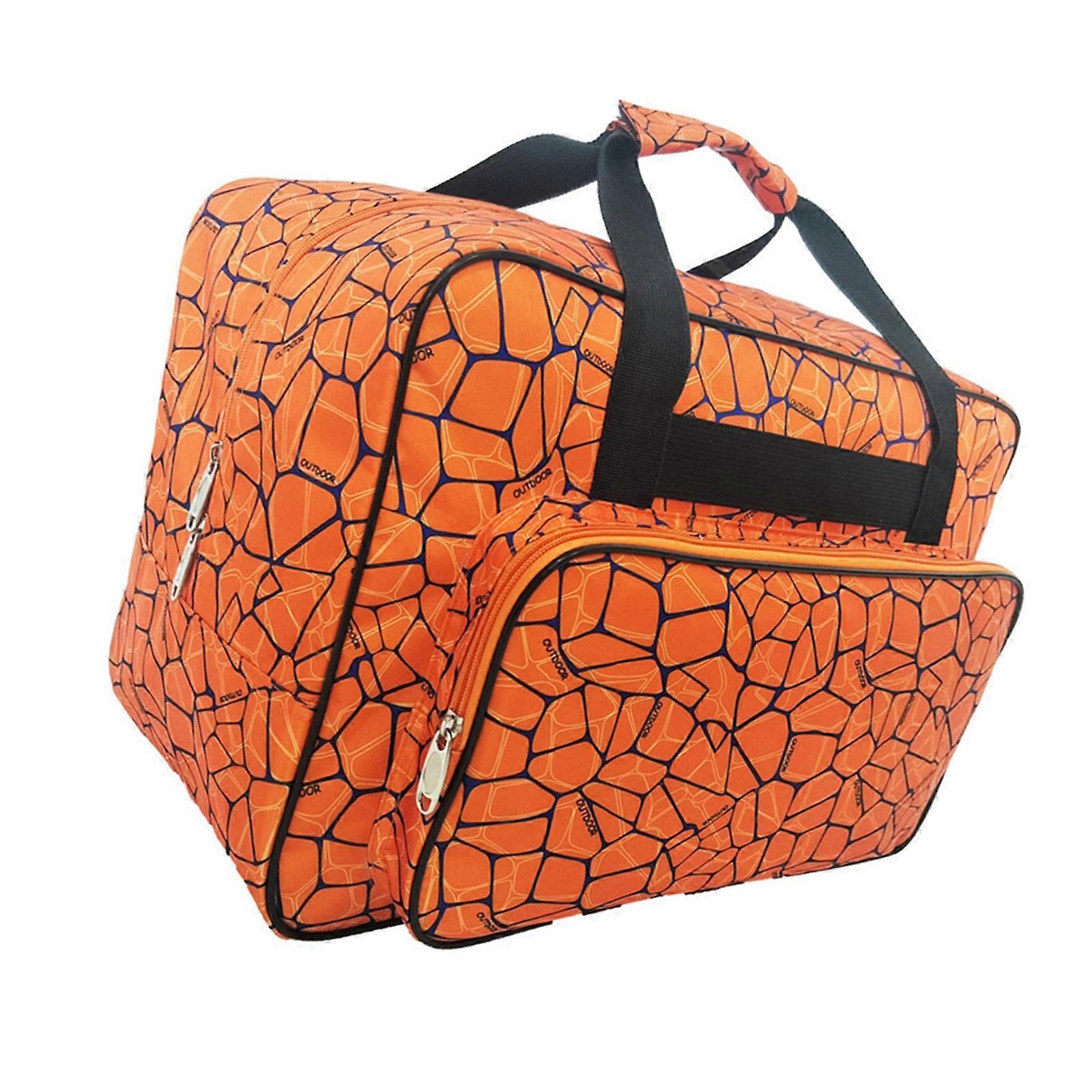 حقيبة واقية من ماكينة الخياطة مقاومة للماء من النايلون جيب أمامي كبير للإمدادات حقيبة تخزين محمولة للسفر البرتقالي