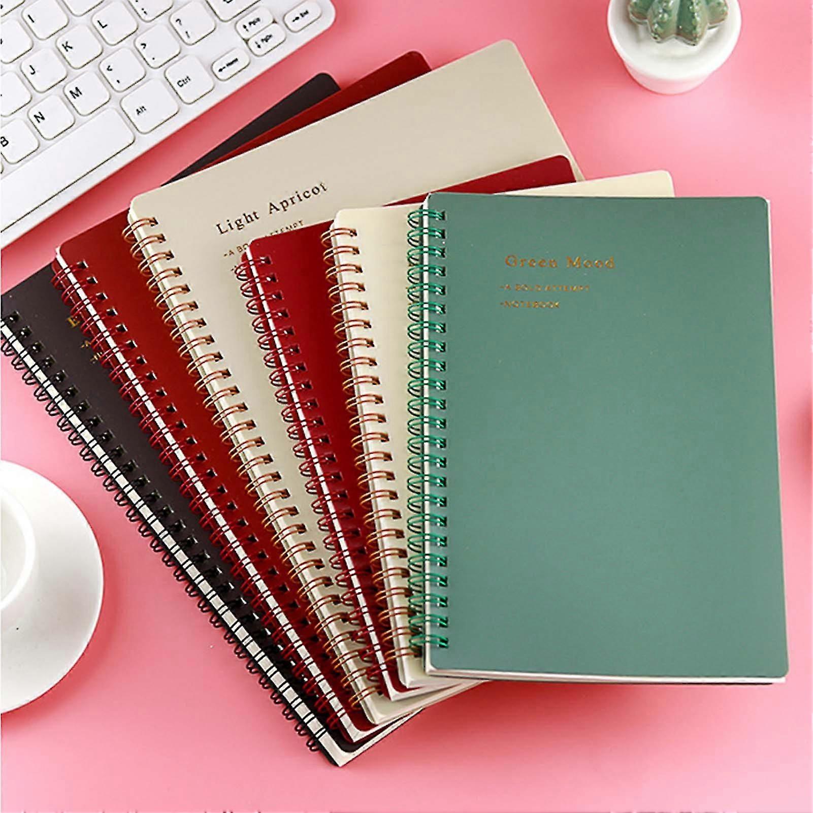 Lined Spiral Journal Notebook Solid Color Cover Ruled Journals Notebook for Work Study Notes Taking