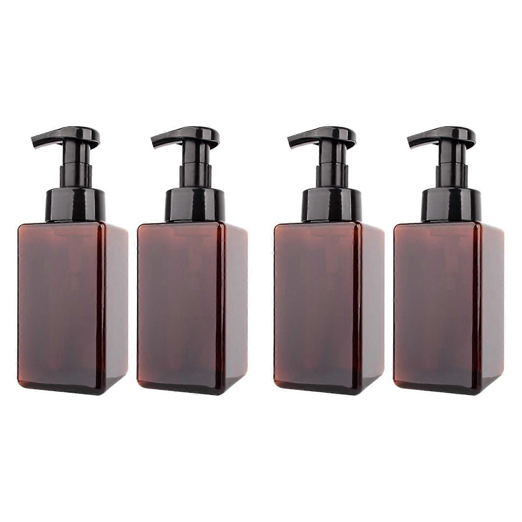 4 Pack Foaming Soap Dispenser 15oz Refillable Foam Liquid Hand Soap Empty Plastic Pump Bottle Conta