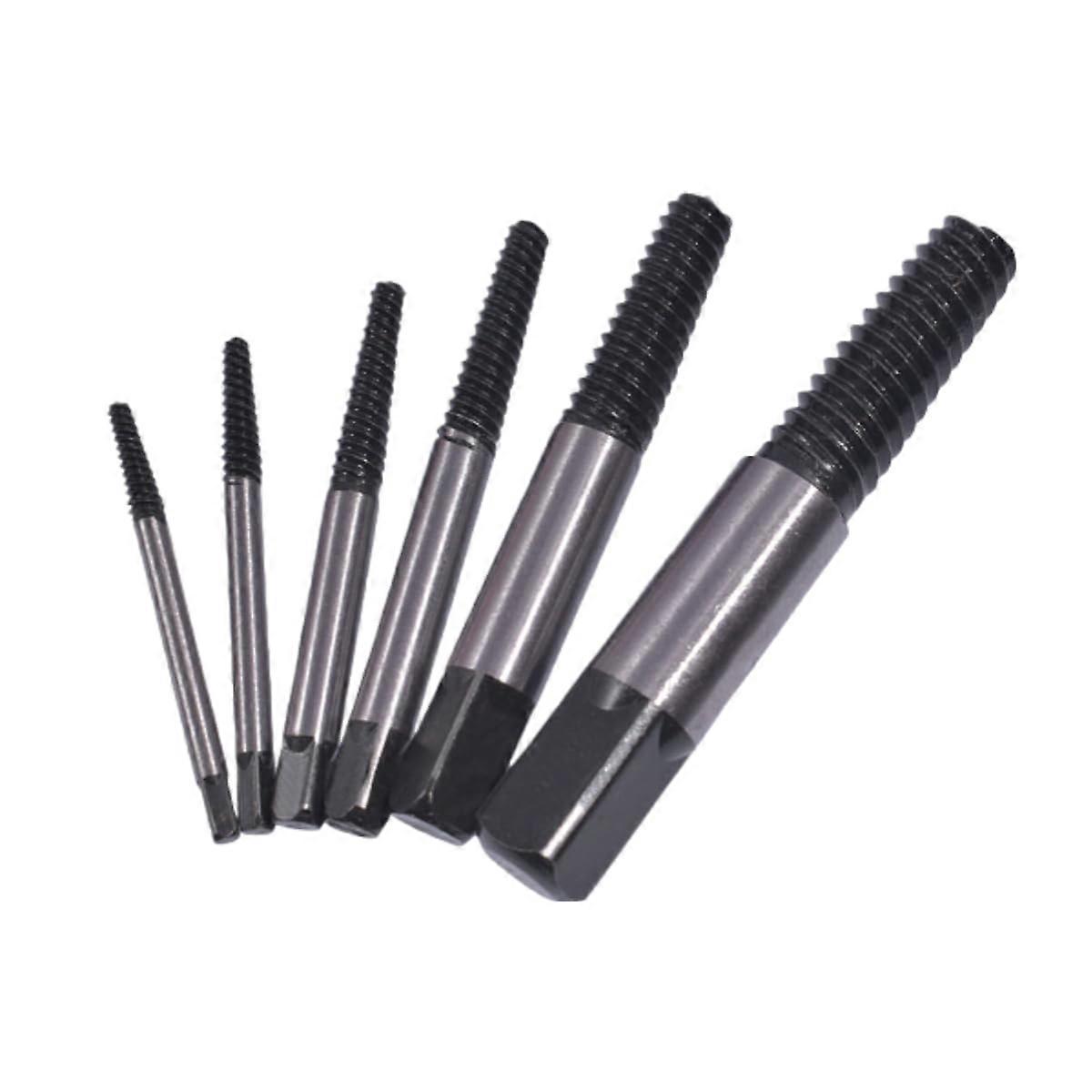 Damaged Screw Extractor Set 6Piece Reverse Drill Bits For Stripped And Broken Screws Grade Chrome Vanadium Steel