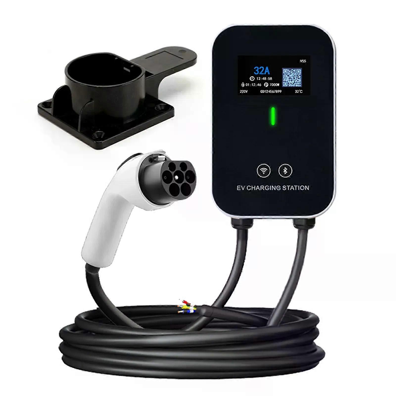 GBT EV Charger Station Station With APP Control EV Wallbox Swipe Card/Plug And Play Optional APP+Plug and Play 32A 7KW