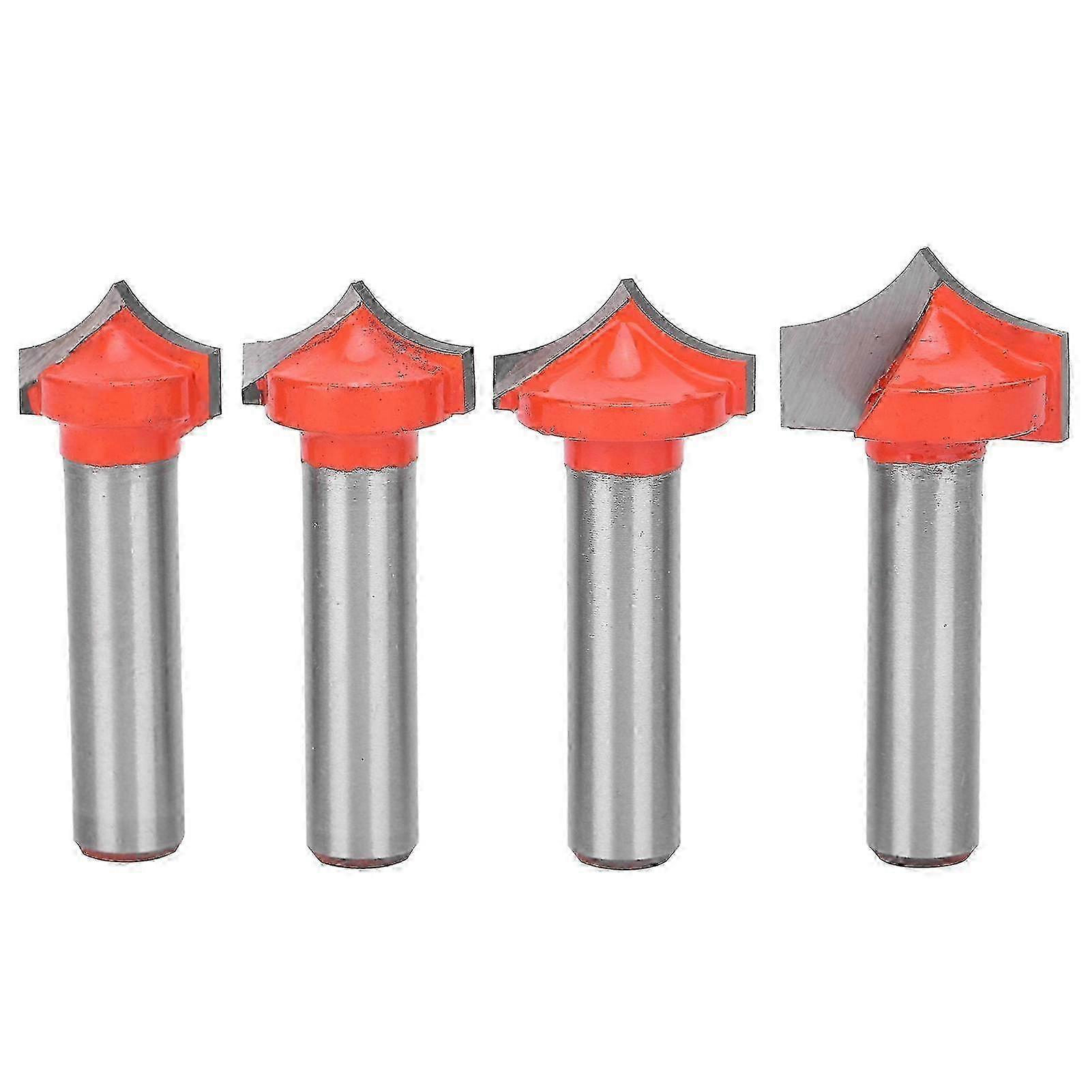 4Pcs Woodworking Router Bits Set 8 Shank SharpenNosed Engraving Machines Milling Cutter