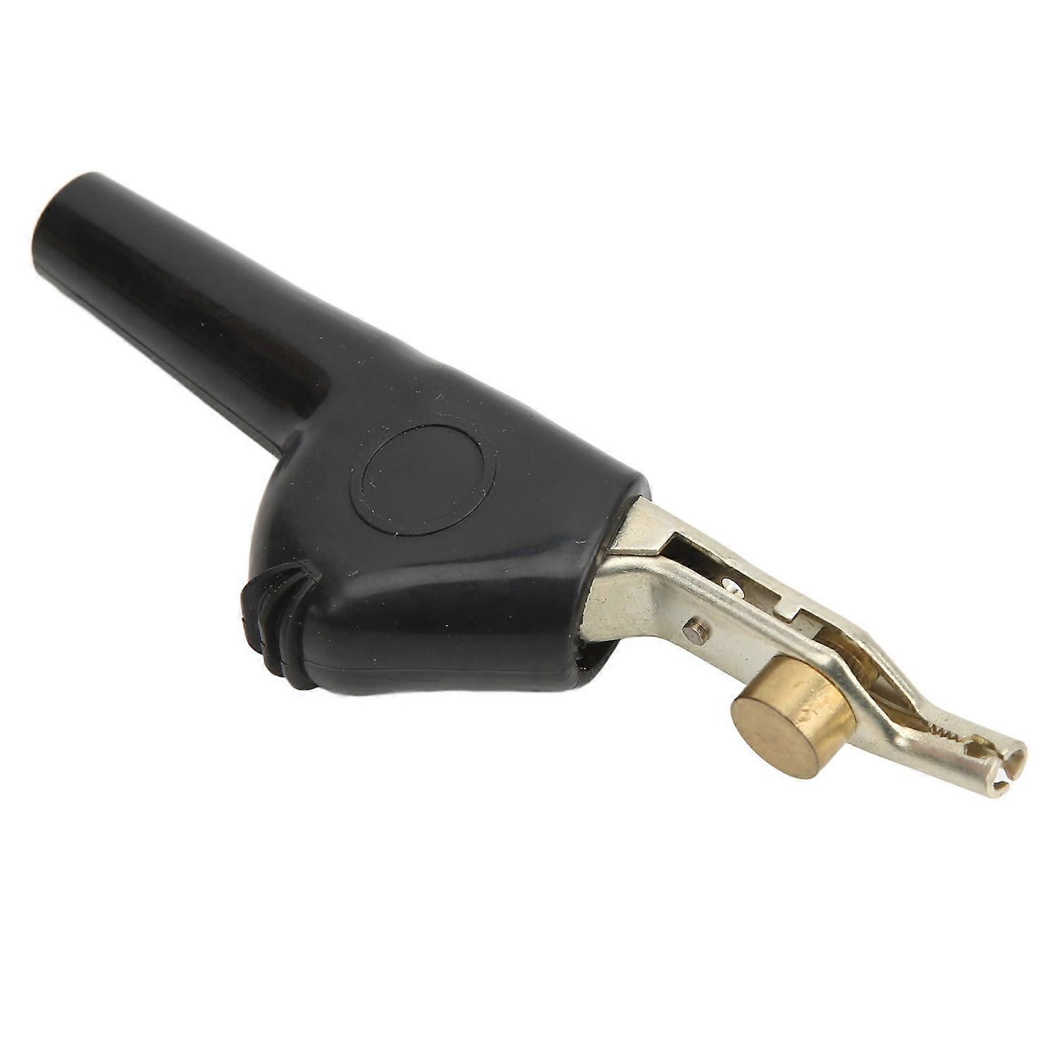 Crocodile Clip Telecom Communication Test Clamp Stripping Free with Needle 25mm Opening J.60043Black